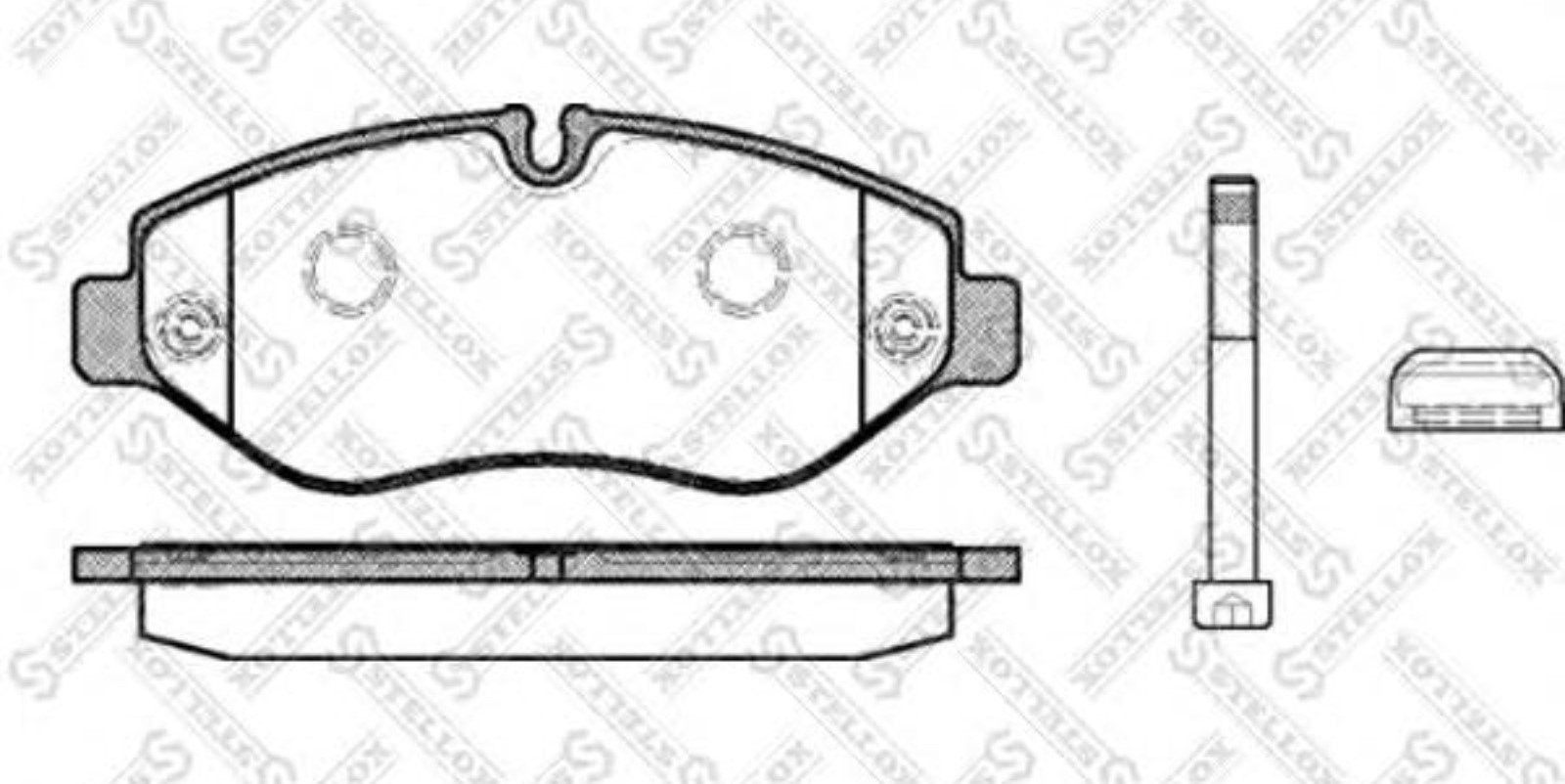 Колодки тормозные передние Daily 3 STELLOX 001093BSX