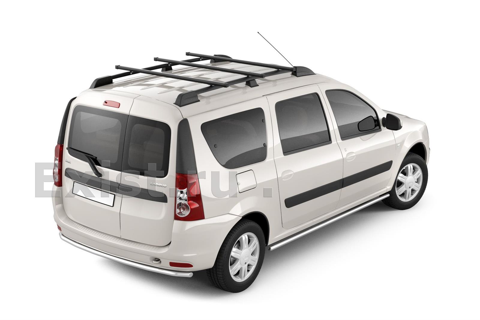 Рейлинг с тремя поперечинами проф. 1,20 (Черный муар) 'Усиленный' LADA Largus 2012- PT GROUP 01300705