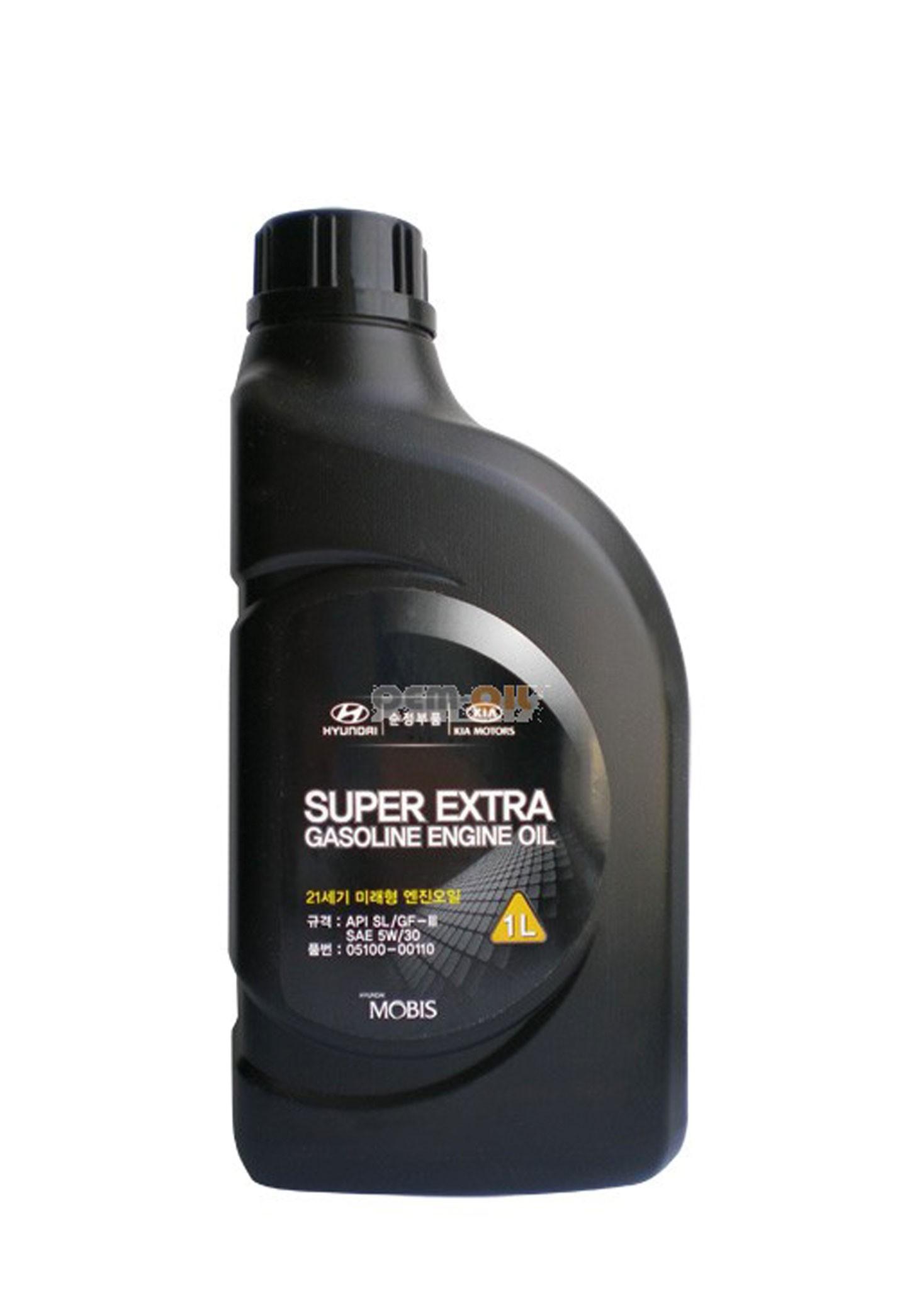 Масло моторное полусинтетическое Super Extra Gasoline 5W-30 , 1л HYUNDAI 0510000110