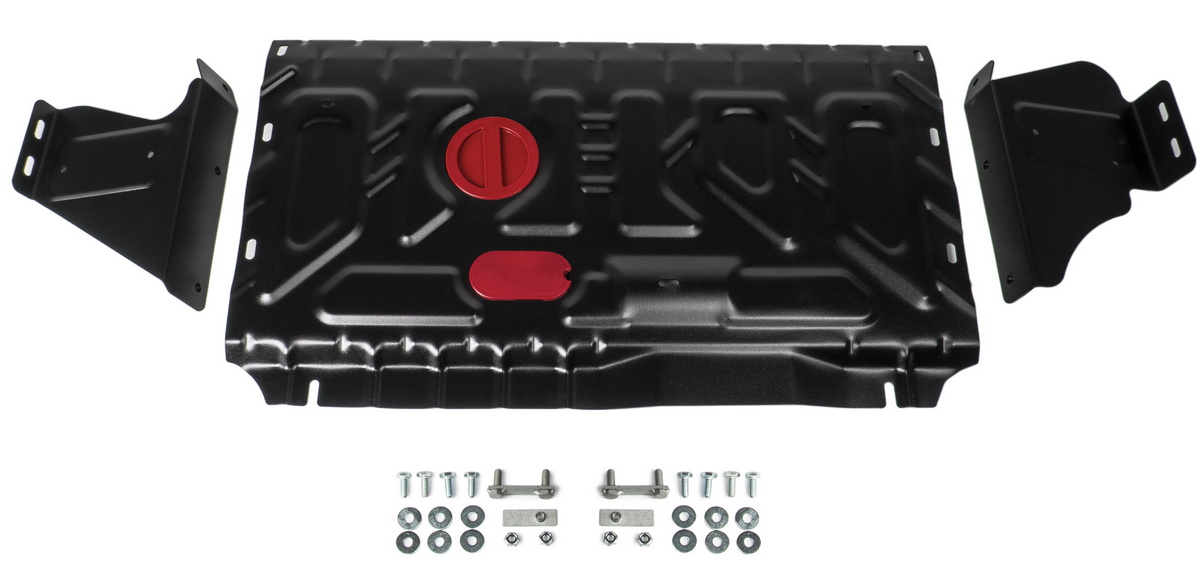 Защита картера и КПП крепеж в к-те сталь 1.8 мм черный Tourneo Custom/Transit (V - 2.2D) 2014-н.в. АВТОБРОНЯ 111018791