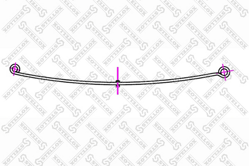 Рессора задняя Transit 80S/100S/120S SWB 1-лист. 91-00 STELLOX 1200014SX