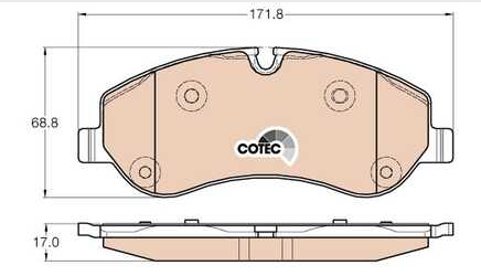 Колодки тормозные передние люкс Transit с 14~ (двускат) (30-35 тыс.км) SHTEIER SHT 041-03-011