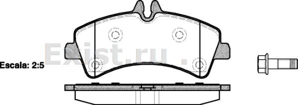 Колодки тормозные задние дисковые MB Sprinter 515 (двускат) 509CDi-518CDi/VW Crafter 50 2.5TDi 0 REMSA 124700