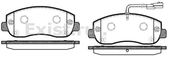 Колодки тормозные передние дисковые к-кт Master IV/Opel Movano 2.3CDTI 10> REMSA 144901