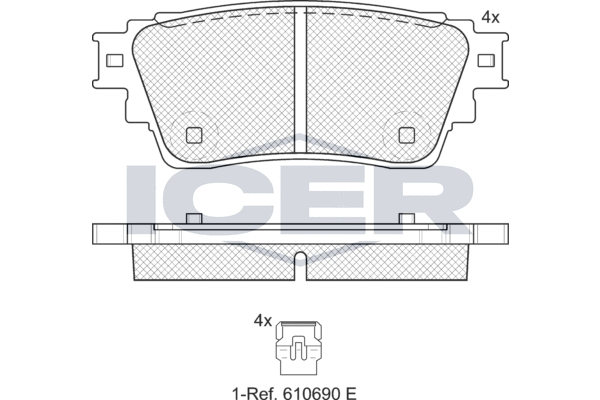 Колодки тормозные задние Mitsubishi Eclipse Cross 17->/Outlander III 12-> ICER 182357