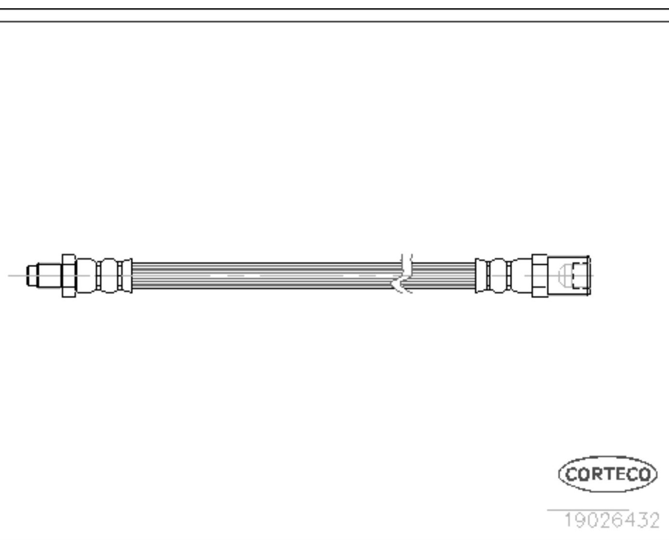Шланг тормозной DAILY 3  CORTECO 19026432