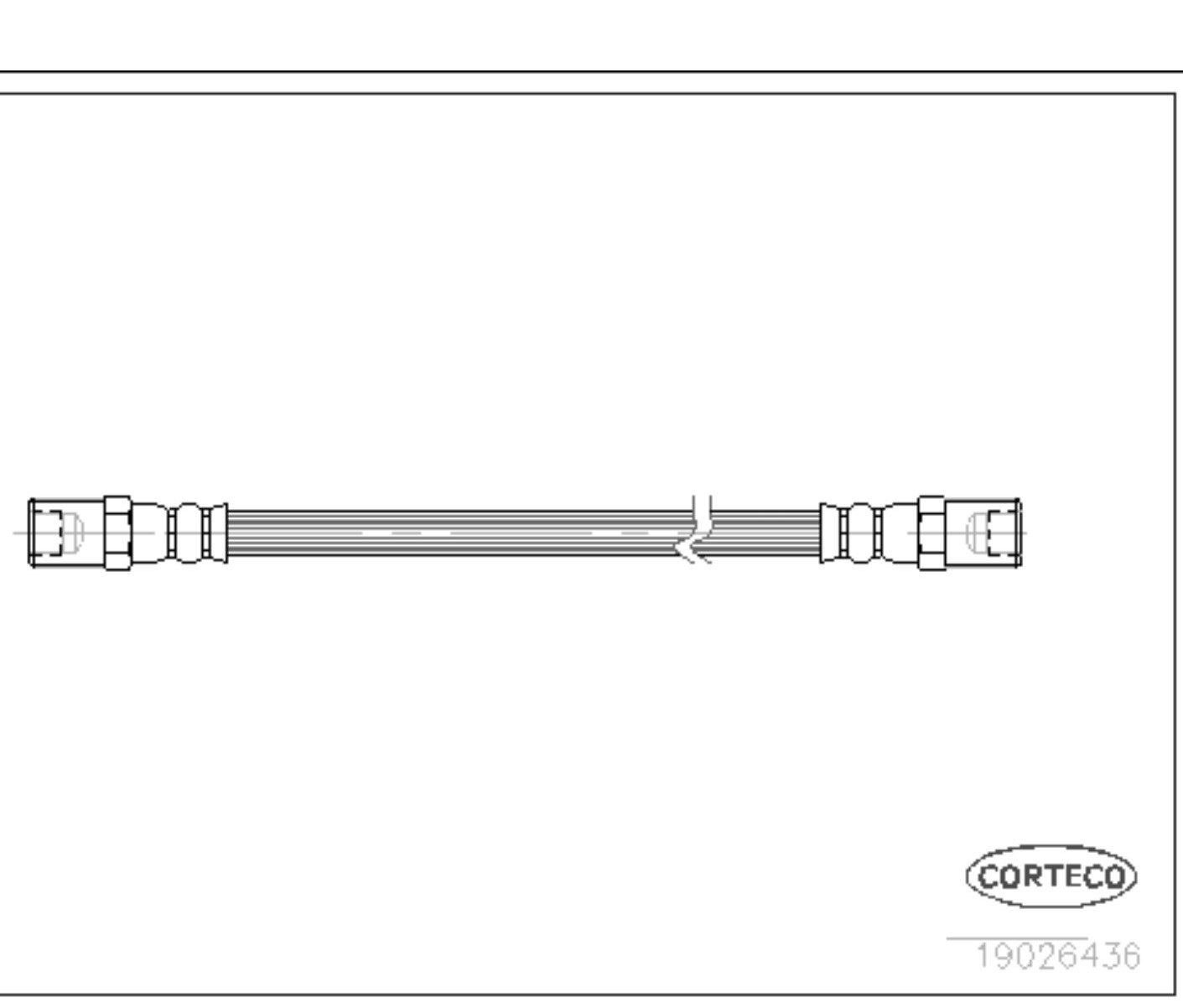 Шланг тормозной передний DAILY 3 CORTECO 19026436