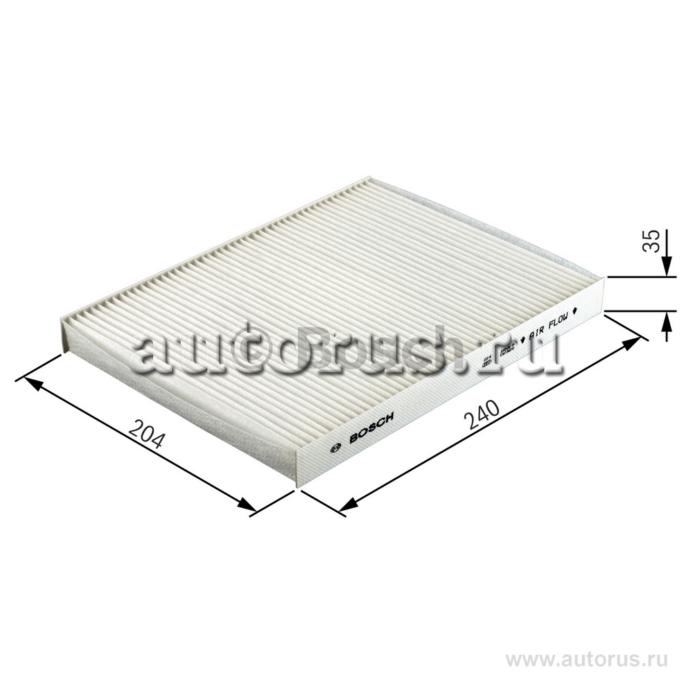 Фильтр салона /240x204x35/ Opel Astra J/Insignia/Meriva/Mokka 1.4-2.0i/LPG/CDTi 08> BOSCH 1987432004