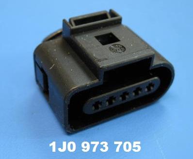 Корпус плоского разъёма с фиксатором контактов (5-ти контактный) AUDI/SEAT/SKODA/VW VAG 1J0973705