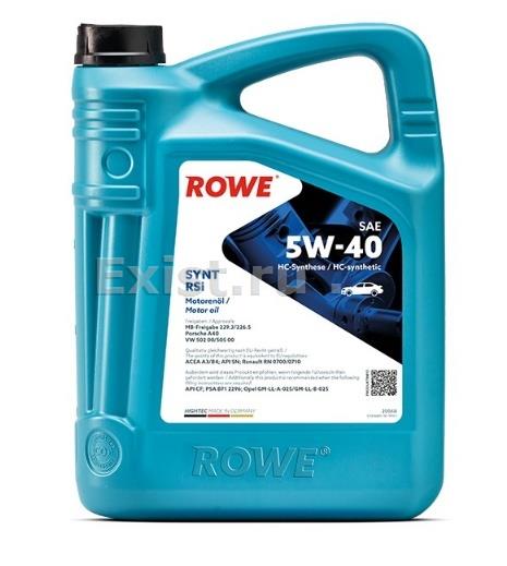 Масло моторное Hightec Synt RSi 5W-40, 4л (10009100/080622/3062718, Германия)  ROWE 20068004099