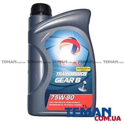 Масло трансмиссионное 1L 75W80 GEAR 8  TOTAL 201278
