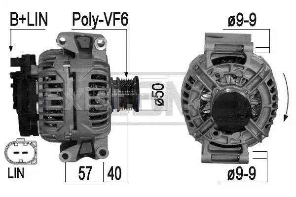 Генератор 120A  MB Sprinter 06-> ERA 209083