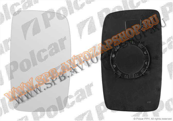 Стекло на зеркало L верхнее Jumpy 1.6-2.0/Dispatch/Scudo/Expert 07-> POLCAR 2396543E