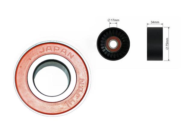 Ролик генератора обводной VW Crafter 30-50 2.5TDI 06->13 CAFFARO 24100