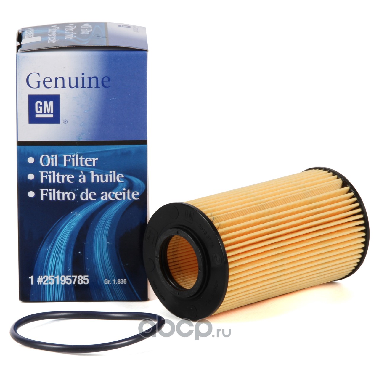 Фильтр масляный с прокладкой Opel Astra/Vectra/Corsa/Zafira 1.0-1.8 04> GENERAL MOTORS 25195785