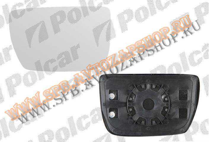 Стекло зеркала внешнего левая (с подогр.,нижняя часть, панорамное стекло, хром) Daily 05.06- POLCAR 3080548E