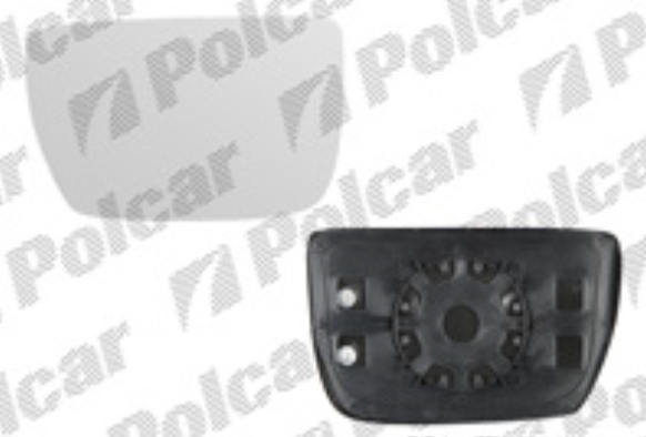 Стекло зеркала внешнего правая (с подогр.,нижняя часть, панорамное стекло, хром) Daily 05.06- POLCAR 3080558E