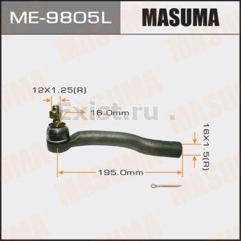 Наконечник рулевой тяги левый Toyota RAV4 III 06-12/ RAV4 IV 12> MASUMA ME9805L