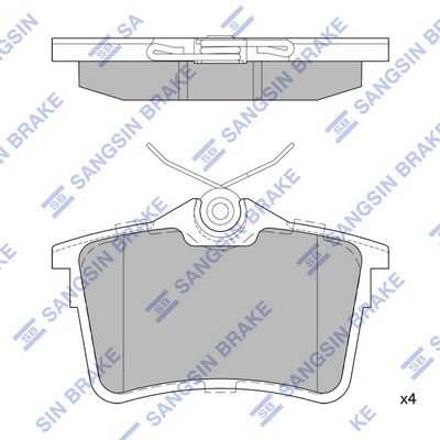 Колодки дисковые задние с антискрип. пл. Peugeot Partner 1.6/1.6HDi/2.0HDi 08> HI-Q SP1824