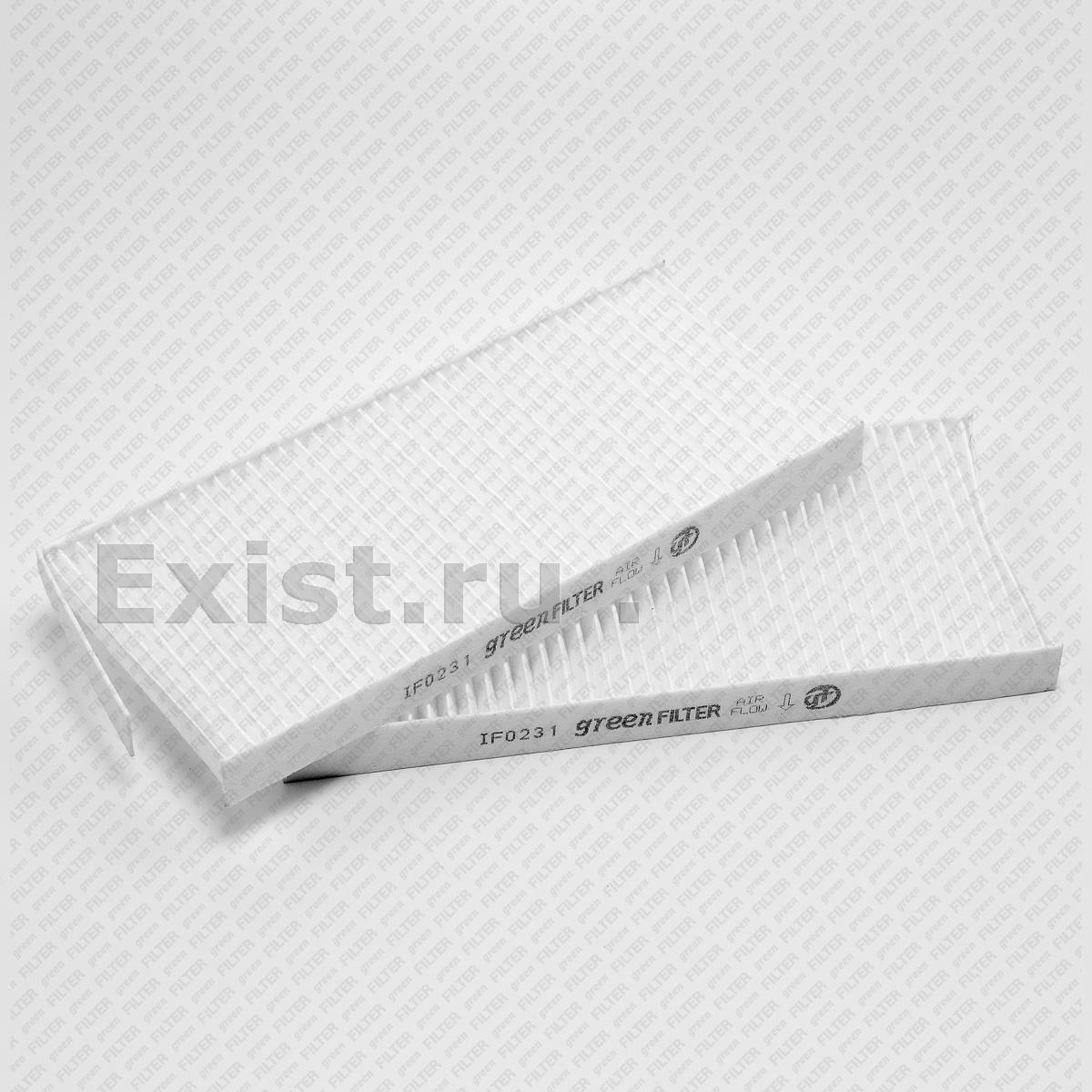 Фильтр салона (к-кт 2шт) Renault Kangoo/Master/Opel Movano 08-> GREEN FILTER IF0231