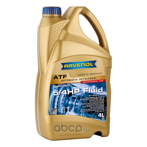 Масло трансмиссионное синтетическое ATF 5/4 HP 4 л RAVENOL 4014835733299