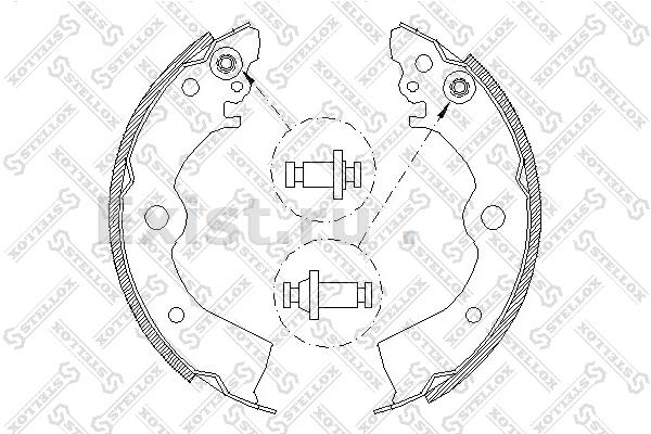 Колодки тормозные барабанные к-кт без ABS Nissan Almera 95-99/Sunny 91-95 STELLOX 404100SX
