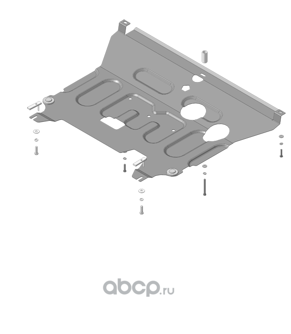 Защита картера двигателя, КПП (1,5 мм/сталь) Kia Rio X 2020-2022/X-Line,Solaris седан 2017-2020/ AVTOSTANDART 50912