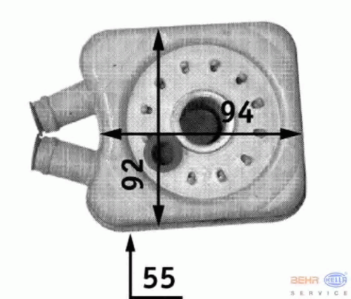 Радиатор масляный (1.6-2.8) Audi 100/A4/A6, VW Golf/Passat 80 HELLA 8MO376726221