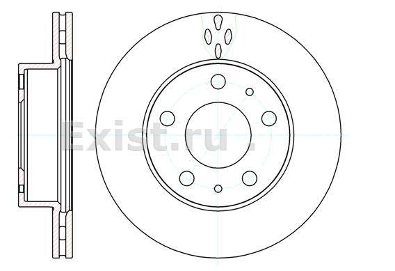 Диск тормозной передний вентилируемый  R16 Ducato(230/ 244/Rus)/Boxer/Jumper с 94> REMSA 6120410