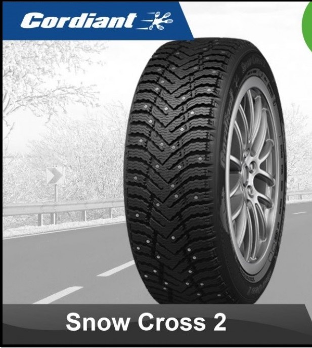 Автошина зима шип R16 195/55 Cordiant Snow Cross 2 PW-4 91T 686194455