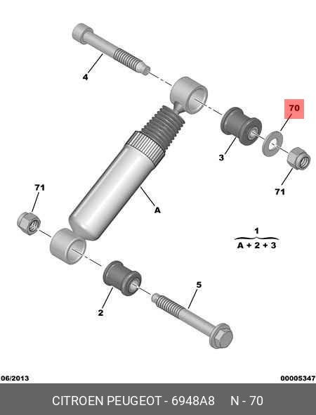 Шайба Citroen/Peugeot Partner (M59) (2002 - 2012) 6948A8