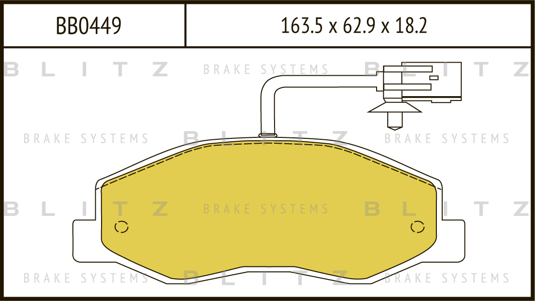 Колодки тормозные задниение Renault Master 2.3CDTi 10-> BLITZ BB0449