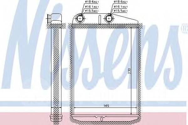 Радиатор отопителя (печки) салона Ducato (250)/Jumper 3/Boxer 3 NISSENS 73989