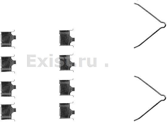 Ремкомплект тормозных колодок пер. зад. Mazda RX 7 92>/323 1.9/626 1.9/2.0 16V 97-04 HELLA 8DZ355202451