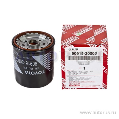Фильтp масляный Toyota Camry/Carina/Corolla/Celica 1.6-2.2i 87>/Lexus 2.0-3.4 90> 9091520003