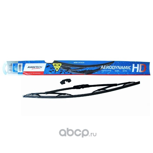 Щетка стеклоочистителя каркасная (600мм) (50)  Aerodynamic HD (улучшенное покрытие резинки)  AVANTECH AJ24
