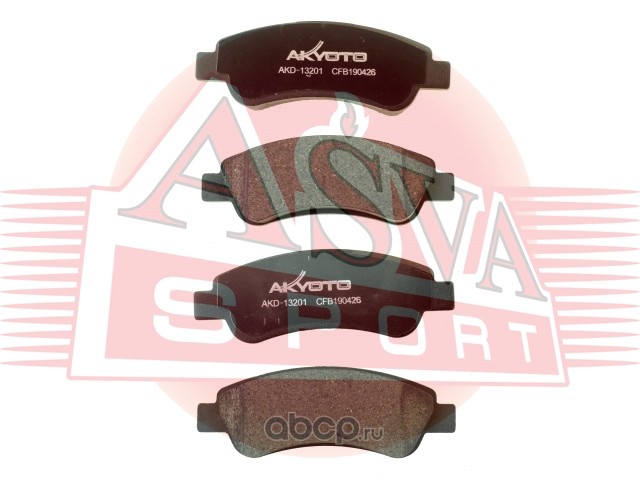 Колодки тормозные задние дисковые R15/R16 люкс Ducato(250)/Boxer/Jumper (30-35 тыс.км) AKYOTO AKD13201