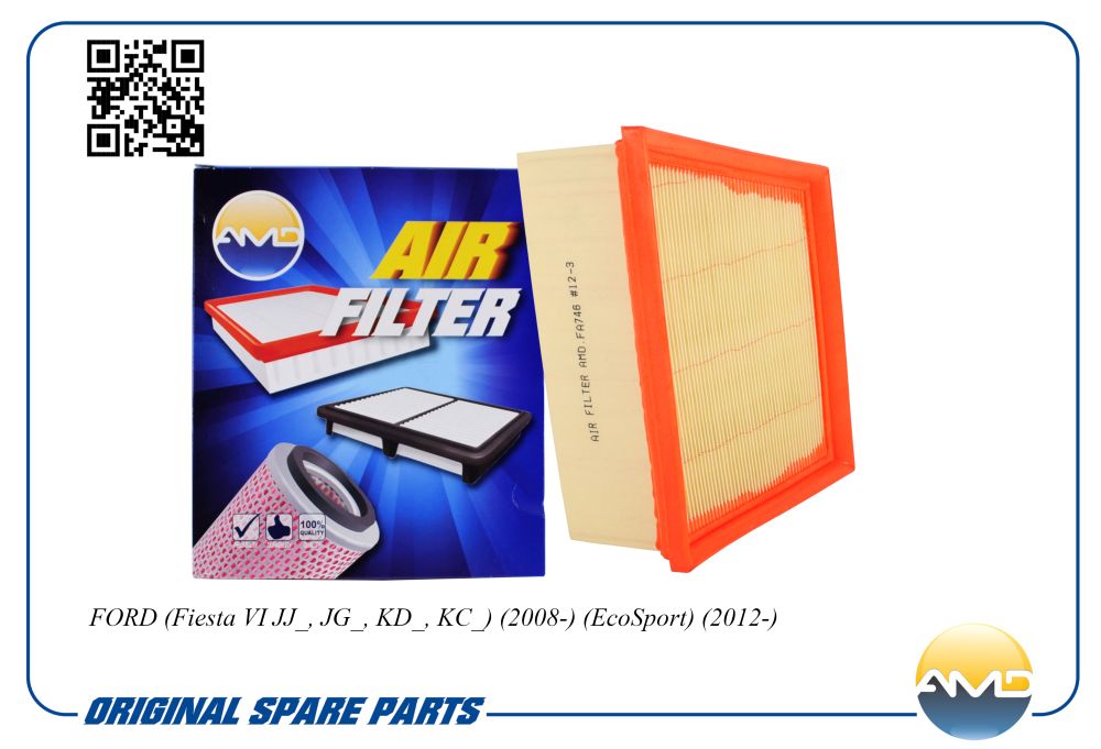 Фильтр воздушный Ford Fiesta VI JJ_/JG_/KD_/KC_ 08>/EcoSport 12> AMD AMDFA746