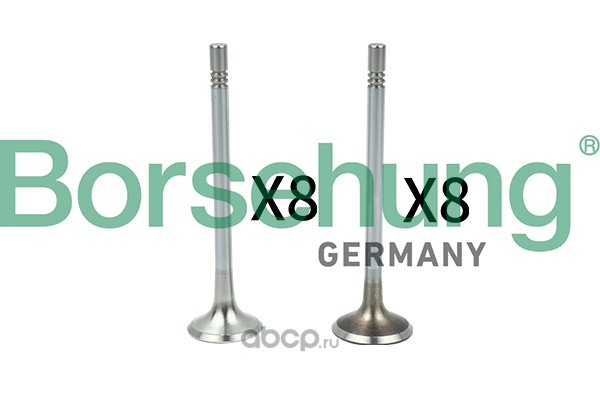 Комплект клапанов (впускной 8/выпускной 8) Audi A1/A3-A8/Q5/Q7/TT/VW Passat/Polo 1.2TDi-6.0TDi 00> BORSEHUNG B18629