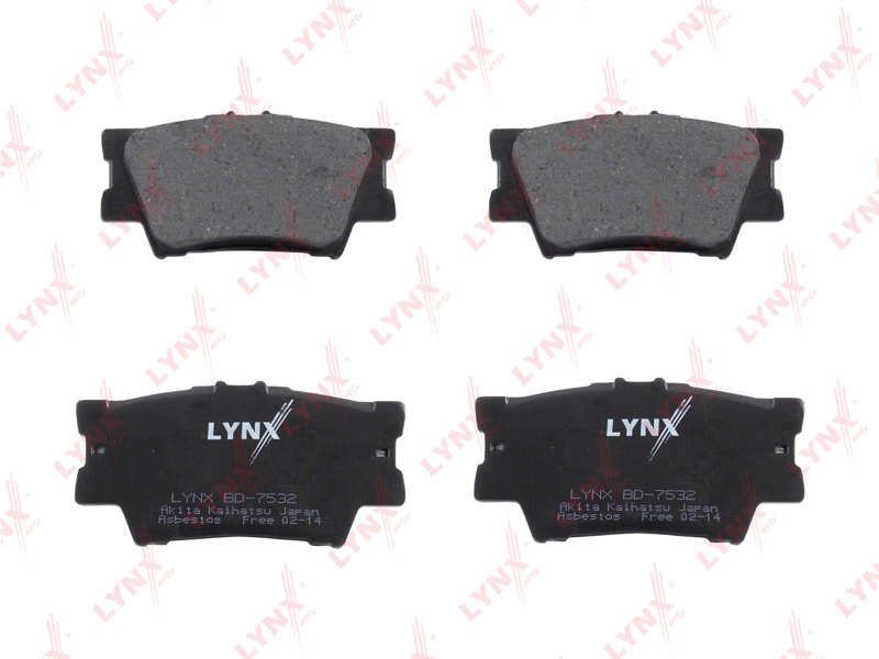 Колодки тормозные задние дисковые Toyota Camry/RAV 4 III/IV 05> LYNXAUTO BD7532