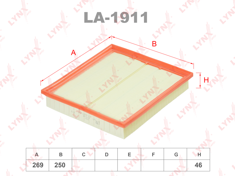 Фильтр воздушный Transit 2.2 06-11 LYNXAUTO LA1911