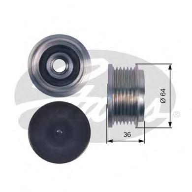 Шкив генератора Jumper/Transit/Boxer 2.2 HDI/TDI 06-> GATES OAP7131