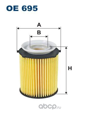 Фильтр масляный (вставка ЭКО без метал.эл.) MB W176/W246/W212 2.0i 11> FILTRON OE695
