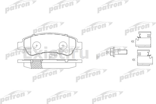 Колодки тормозные передние дисковые R15 с датчиком Ducato(250/290)/Boxer 3/Jumper 3 (30-35 тыс.км) PATRON PBP1923