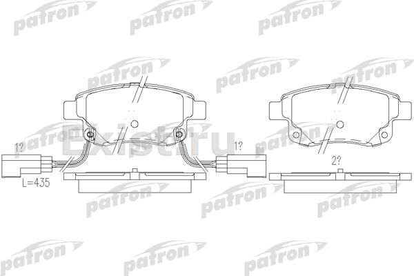 Колодки тормозные задние дисковые с датчиком  Transit 2006- 115лс PATRON PBP1930