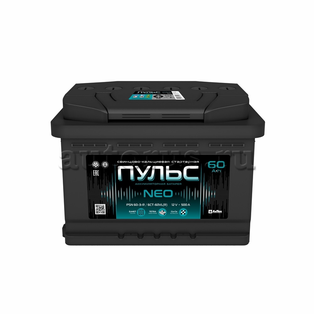 Аккумулятор ПУЛЬС 60 А/ч обратная R  242x175x190 EN500 А PS603R