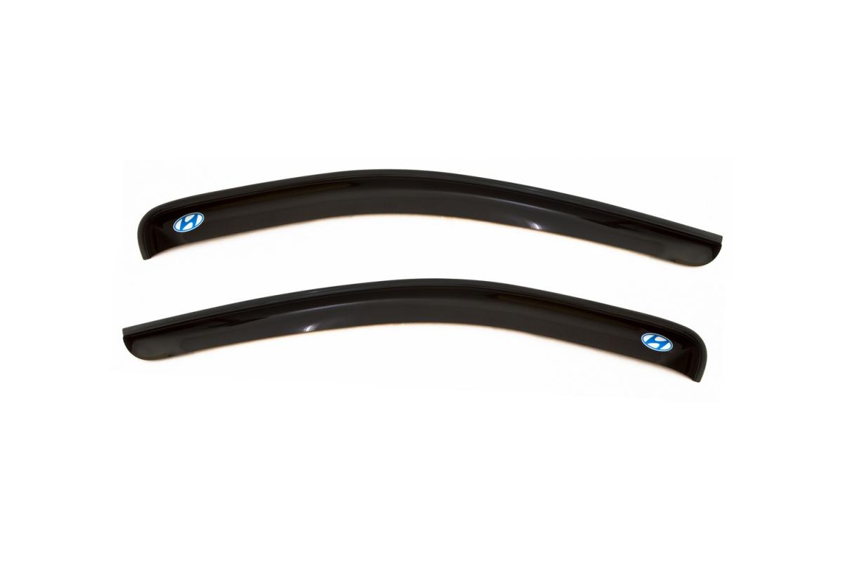 Дефлектор окон 2 шт. HYUNDAI STAREX H1 II 2007-, накладной, скотч 3М AUTOFAMILY REINWV912