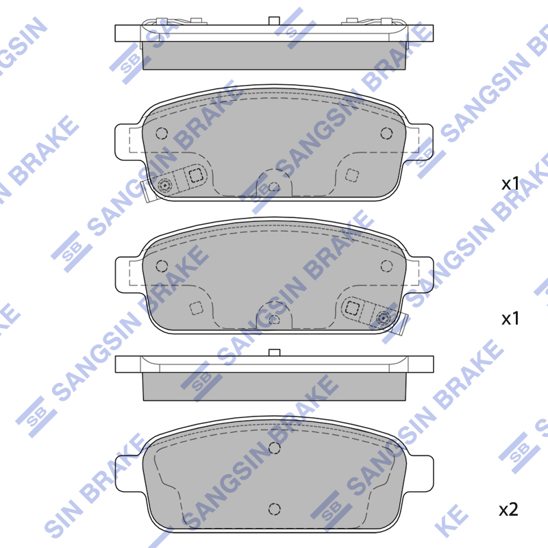 Колодки тормозные задние дисковые Opel Astra/Chevrolet Cruze 1.4-2.0 09> SANGSIN SP1363