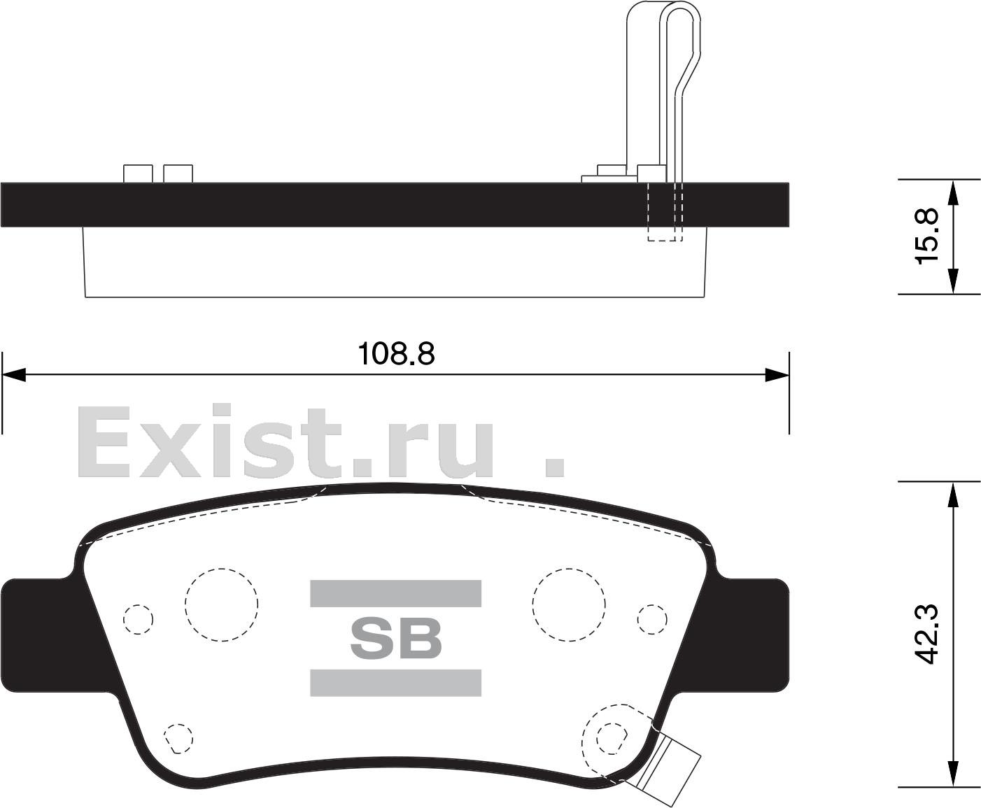 Колодки тормозные задние дисковые Honda CR-V 2.0/2.2D/2.4 06>  SANGSIN SP1568