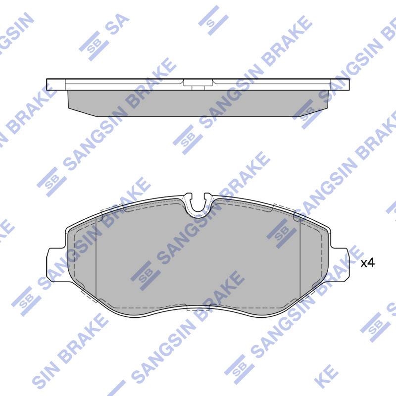 Колодки тормозные передние дисковые MB Sprinter 315 (односкат) 06>VW Crafter (20-25 тыс.км) SANGSIN SP1622